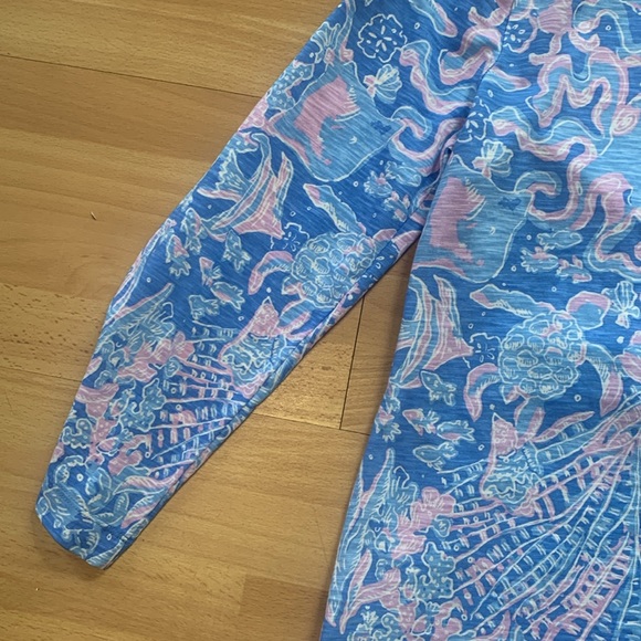 Lilly Pulitzer Kaia Knit Tunic Top Boca Blue Sea What I Sea Size Like New Small - Picture 7 of 9